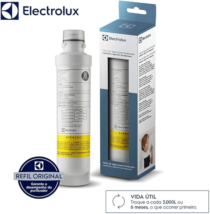 Filtro/Refil Original de Água para Purificador Electrolux PE11B/PE11X/PC41B/PC41X/PH41B/PH41X